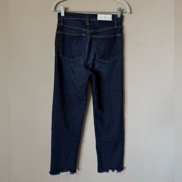 Re/done Ultra High Rise Stove Pipe Jeans Blue Color Barely Worn Size 24 - Picture 8 of 12